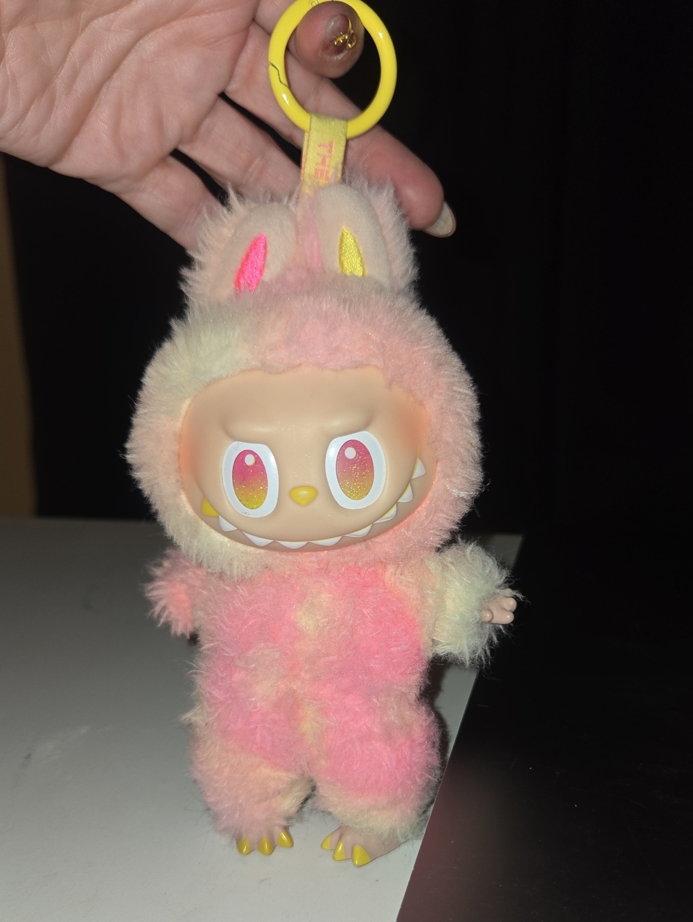 Pink And Yellow Authentic Labubu Doll (No Box)